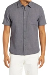 Vince Classic Fit Short Sleeve Button-up Shirt In Coastal