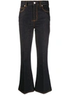 Alexander Mcqueen High-waisted Flared Jeans In Black