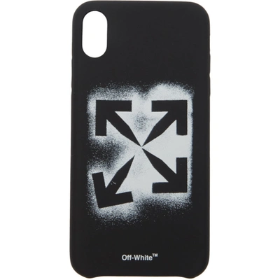 Off-white Black Stencil Iphone Xs Max Case In Black/white