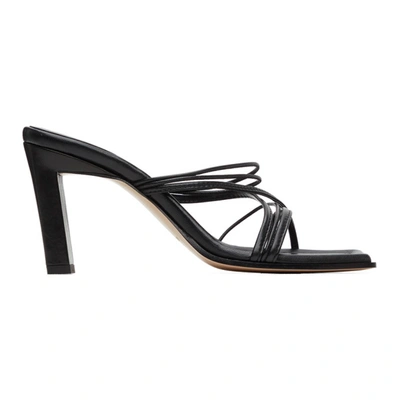 Wandler Joanna Two-tone Leather Sandals In Black