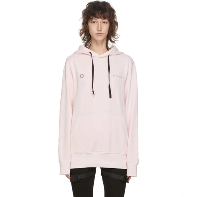 Alyx 1017  9sm Pink Double Logo Hoodie In Pnk0005 Gho