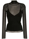 Proenza Schouler Lightweight-knit Turtleneck Sweater In Black