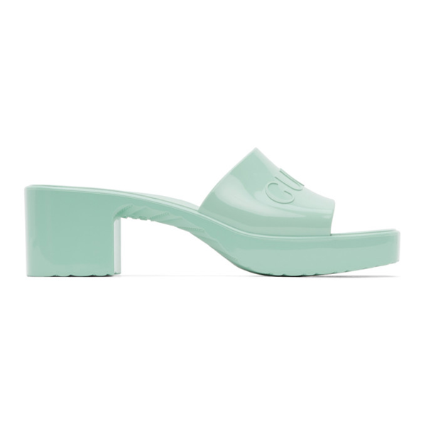 green gucci rubber slides