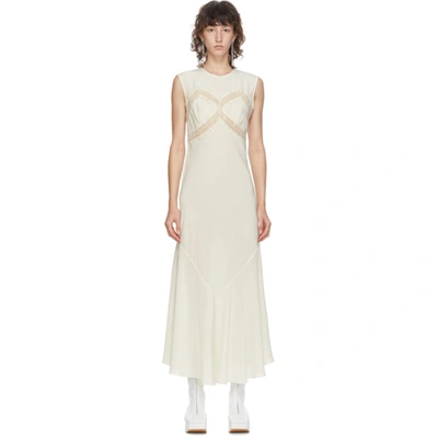 Simone Rocha Off-white Silk Slip Dress In Cream