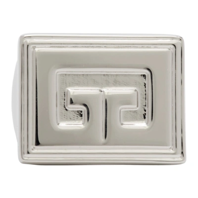Givenchy Silver 2g Signet Ring In 040-silver