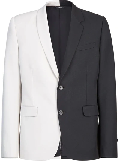 Fendi Black & Off-white Wool Bicolor Blazer