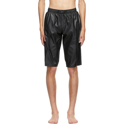 Fendi Black Belt Surf Shorts In F0gme Black