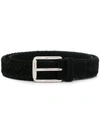 Tod's Braided Black Suede Belt