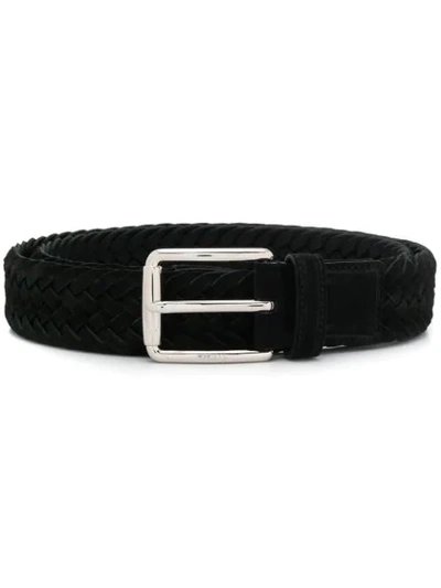 Tod's Braided Black Suede Belt