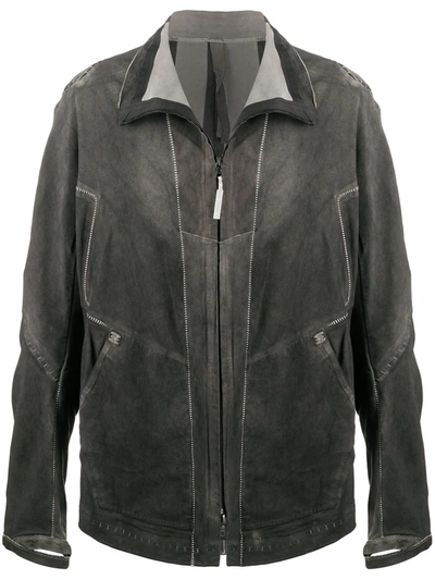 Isaac Sellam Experience Malfrat Leather Jacket In Grey