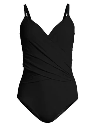 Gottex Swim Women's Ruched One-piece Swimsuit In Black