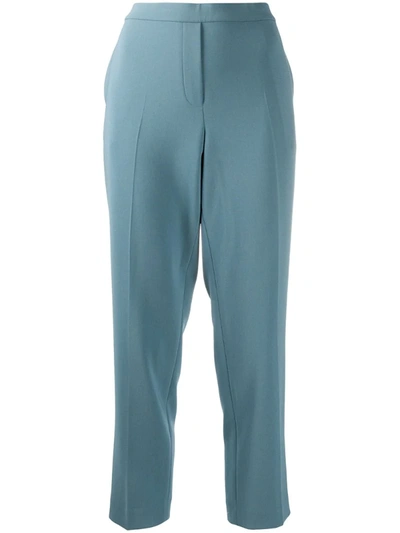 Theory Cropped Tailored Trousers In Blue