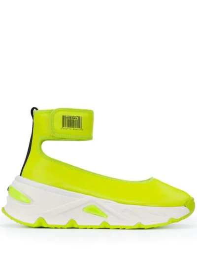 Diesel Chunky Sole Ballerina Shoes In Green