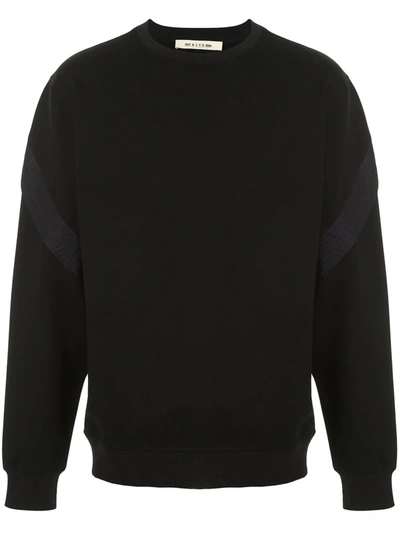Alyx Shell-trimmed Jersey Sweatshirt In Black