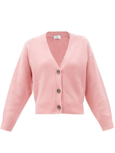 Allude V-neck Cashmere Cardigan In Rosewater