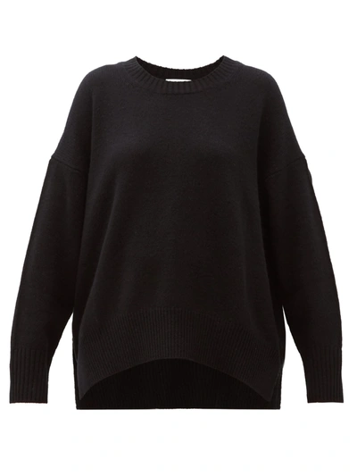 Allude Dropped-sleeve Cashmere Sweater In Black