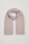 Cos Unisex Knitted Cashmere Scarf In Beige