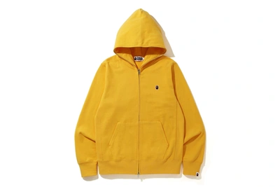 Pre-owned Bape  One Point Full Zip Hoodie Yellow