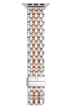 Michele Women's Apple Watch 18k Rose Goldplated & Stainless Steel Bracelet Strap/38/40/41 & 42/44/45/49mm In Silver Pink