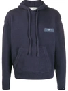 Off-white Knit Sweatshirt Hoodie In Blue