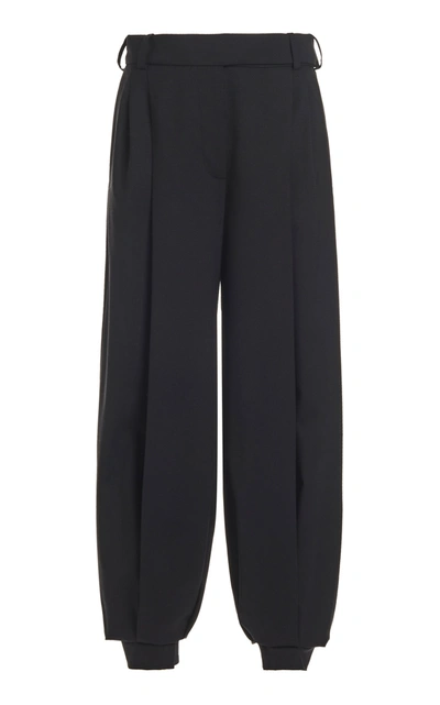 Alexandre Vauthier Wool Flannel Harem Pants In Black