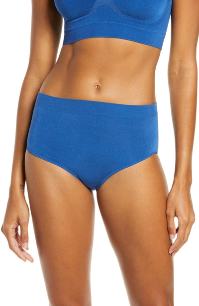 Wacoal B-smooth Hi Cut Brief Underwear 834175 In Monaco Blue