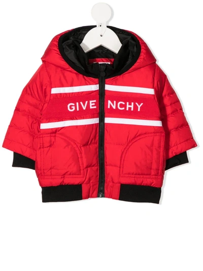 Givenchy Red Jacket For Baby Boy With Logo In Rosso