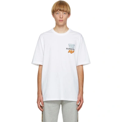 Burberry White Monogram Ganther T-shirt