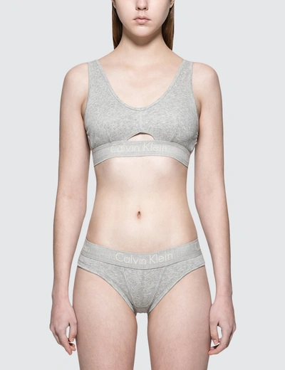 Calvin Klein Underwear Light Lined Bralette In Grey