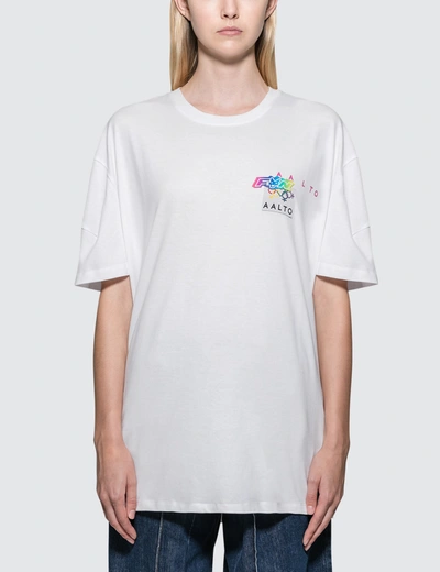 Aalto Heavy Jersey Logo S/s T-shirt In White
