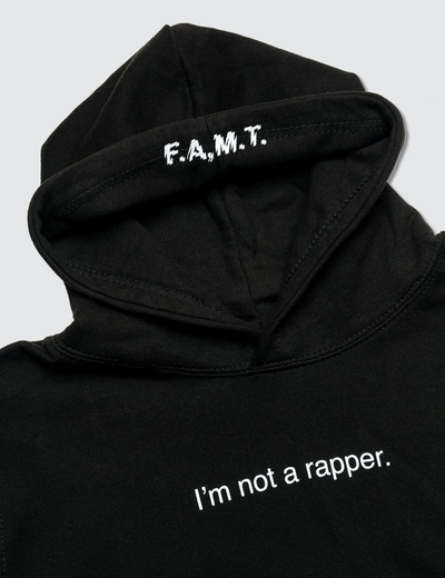 F.a.m.t. Kids' I'm Not A Rapper. Hoodie In Black