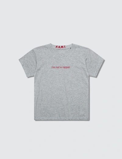 Famt Kids' I'm Not A Rapper. Short-sleeve T-shirt In Grey