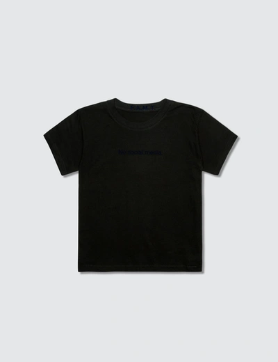 Famt Kids' No Social Media. Short-sleeve T-shirt In Black