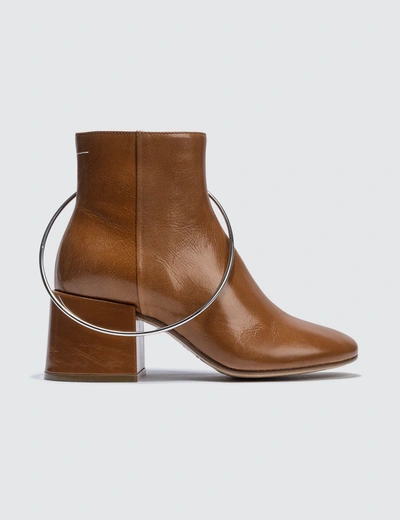 Mm6 Maison Margiela Ring Boots In Brown
