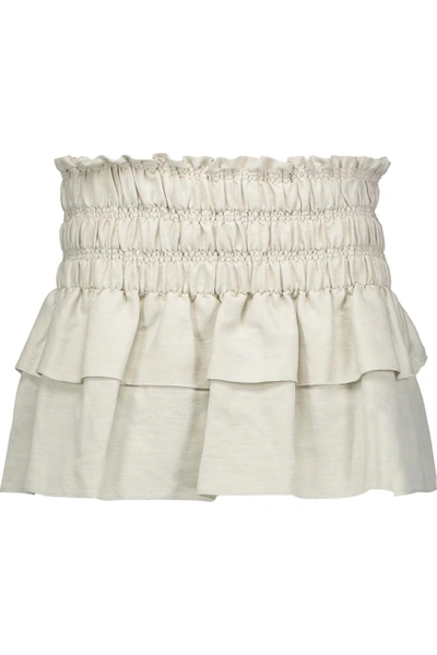 Isabel Marant Étoile Krista Tiered Pleated Linen-blend Mini Skirt