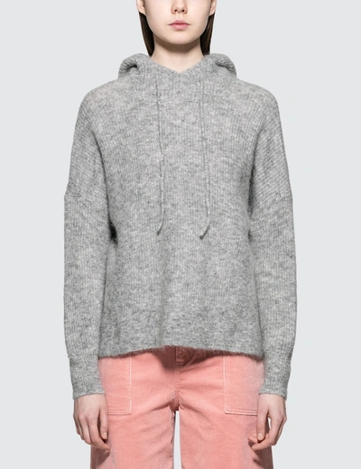 Ganni Callahan Knit Pullover In Grey