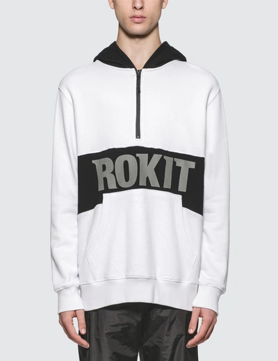 Rokit The Allstar Quarter Zip In White