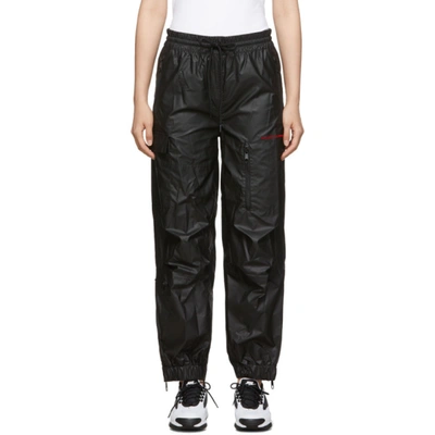 Alexander Wang Chynatown Pleather Nylon Track Pants In Black