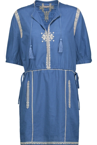Isabel Marant Étoile Rebel Embroidered Cotton-broadcloth Mini Dress |  ModeSens