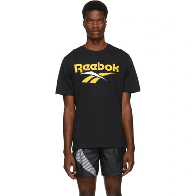 Reebok Classic Vector T-shirt In Black/ylw