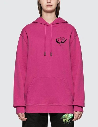 Off-white Markers Regular Hoodie In Pink