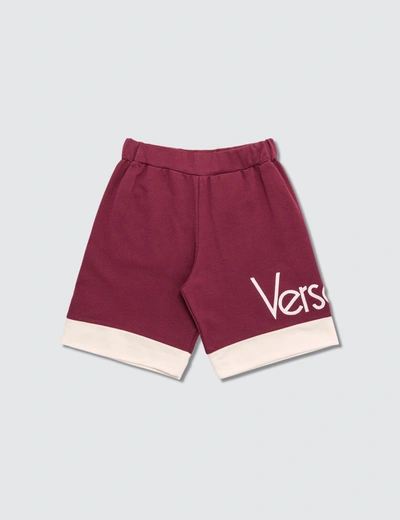 Versace Vintage Logo Shorts In Red