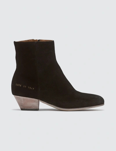 Common Projects Suede Western Boots In Black