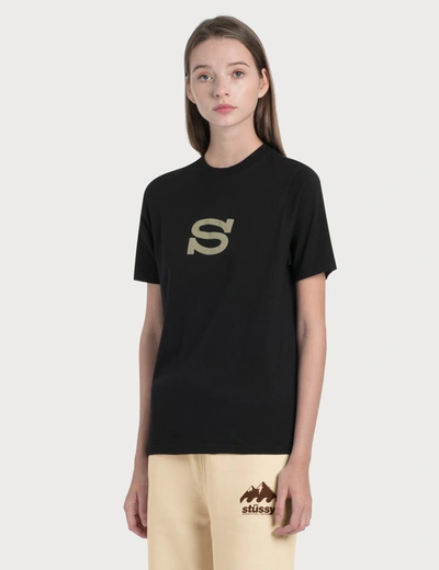 Stussy S Puff T-shirt In Black