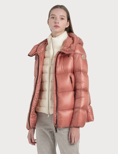 Moncler Seritte Hooded Quilted Nylon Down Jacket In Beige