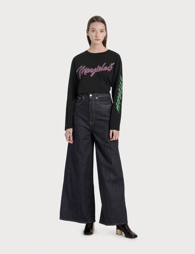 Mm6 Maison Margiela Pleated Jeans In Raw Crush