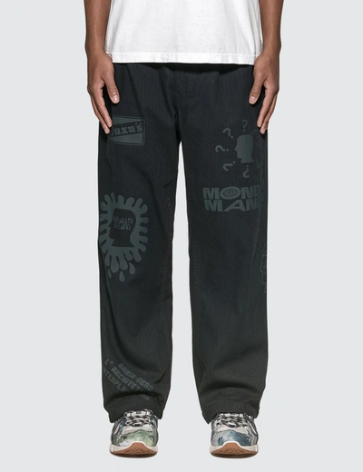 Brain Dead Printed Climber Pants In Blue