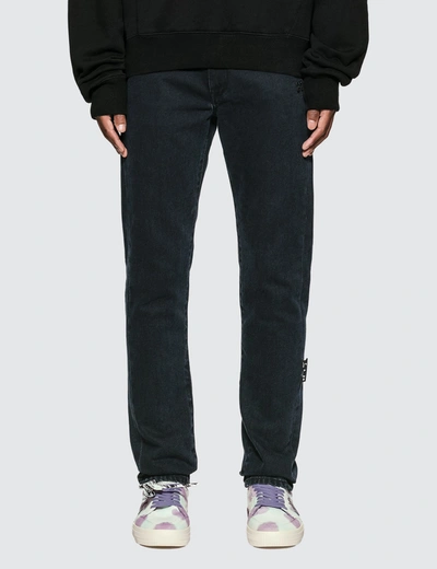 Off-white Diag Eco Slim Jeans In Black