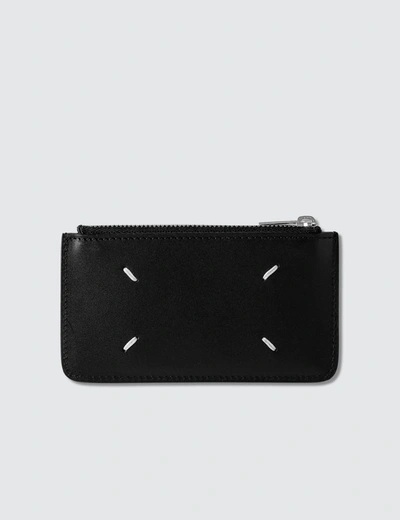 Maison Margiela Smooth Leather Cardholder In Black