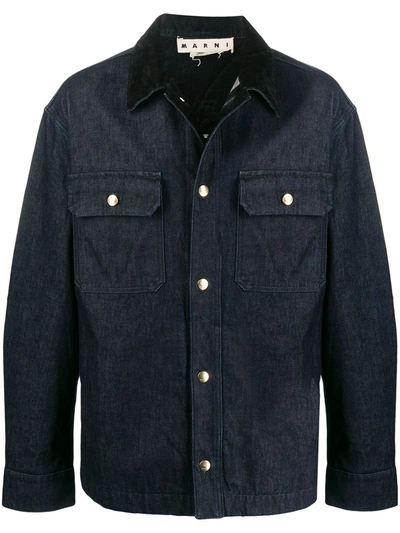 Marni Relaxed Denim Jacket In Blue